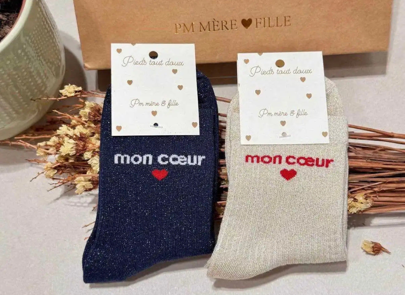 Chaussettes "mon cœur"